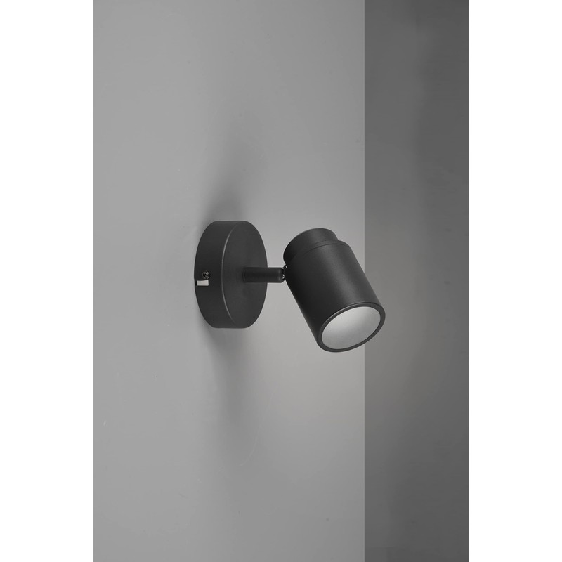 Trio Leuchten Bad Spot Angelo 880400132 Metal Black Matt Bulb