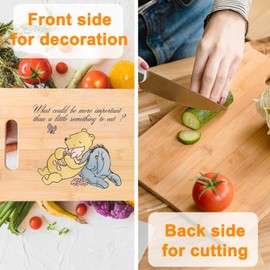 Winnie Bamboo Cutting Board,Winnie Gifts for Adult,Unique Gift Idea for Kitchen & Dining, Durable Wooden Chopping Board with Winnie the Pooh Design, Perfect for Home & Kitchen Accessories