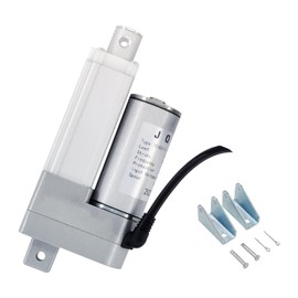 JQDML 24 Inch Stroke Linear Actuator 12V 300N/66lbs High Speed 1.77"/sec Electric Actuators with Mounting Bracket