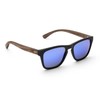 TAKE A SHOT Wooden Sunglasses Men's Polarised Mirrored Small Black