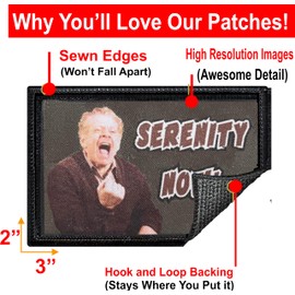Serenity Now! Seinfeld Morale Patch | Funny Patches by RedheadedTshirts for Your Plate Carrier Accessories, Tactical Gear, hat Patch, Backpack, or Tactical Vest | Made in The USA!