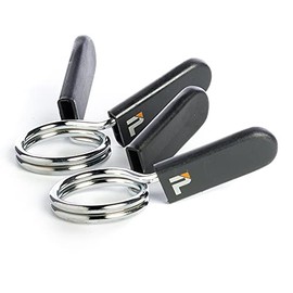 Power Systems Standard Spring Barbell Collars, Pinch Spring Collars for Standard 1 Inch Weight Training Bars, 2-Pack, Chrome/Black (50436)