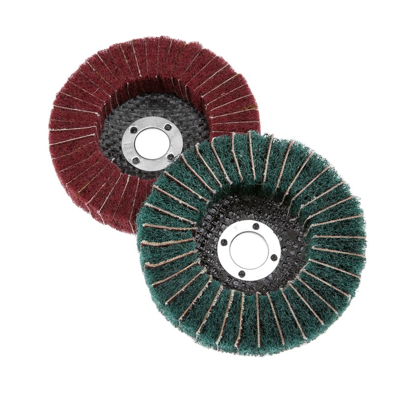 1Pack 4" Grit 180# 320# Nylon Fiber Flap Polishing Grinding