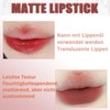 EONFAVE Flüssiger Lippenstift, Ice Matte Lipstick, Samtige Cremige Textur Lipgloss