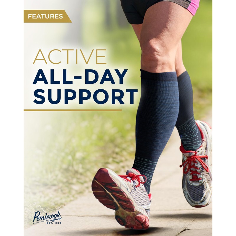 Pembrook Bamboo Viscose Light Compression Socks - 3 Pairs |
