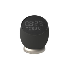 KREAFUNK Bell Wireless Alarm Clock and Clock (Black)