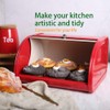 X458 Metal Bread Box/Bin/kitchen Storage Containers with Roll Top Lid