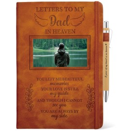Letters To My Dad In Heaven Journal 200 Pages Notebook A5 Lined with Window in Cover, In Loving Memory of Dad, Memorial Sympathy Condolence Remembrance Grieving Gifts for Loss of Dad