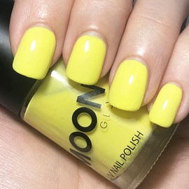 UV neon pastel yellow nail polish make-up