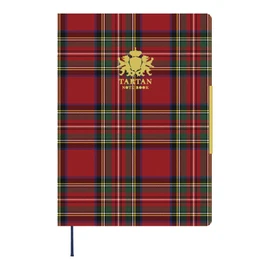 Daigo R1416 Cover Notebook, Tartan Notebook, B5, 0.3 inches (7 mm), Horizontal Rule, Royal Stewart