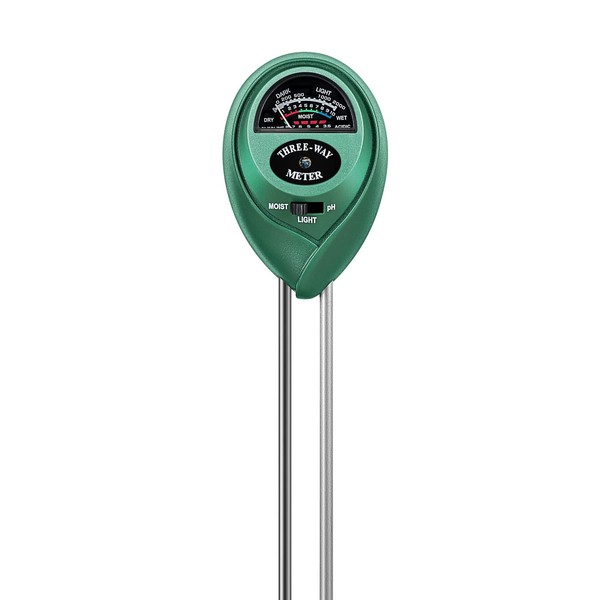 VIVOSUN Soil Tester, 3-in-1 Plant Moisture Meter Light and PH