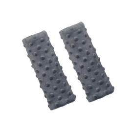 Balbina Pack of 2 Car Seat Belt Pads, Shoulder Pads, Adult Children, Baby Seat Can be Used as Protector for Prams, Backpacks, Minky Fabric, Universal, 7 x 21 cm, Dark Grey