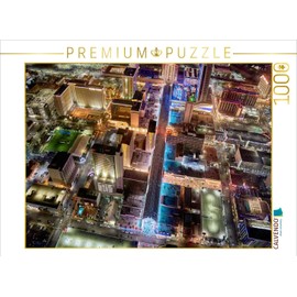 CALVENDO Puzzle Fremont Street Aerial View at Night | 1000 Pieces Size 25" x 19"