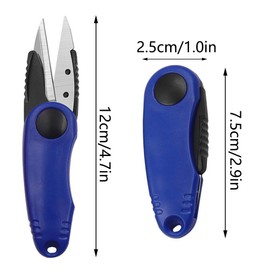 Fishing Wire Plier, 3Pack Foldable Stainless Steel Scissor, Shrimp Shape Fishing Line Clipper, Fishing Folding Scissors, Folding Scissor Tackle, Folding Shrimp Shape Scissor Fishing Tool (3Colors)