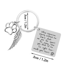 Runalp Drive Safe Keychain, I Need You Here with Me, Pet Keychain