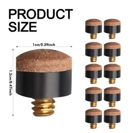 Screw on Tips Replacement Cue Tips,Pool Cue Tips Hard Leather Screw-on Tips