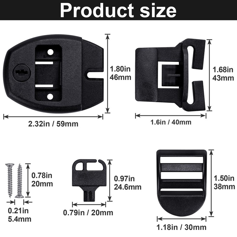 OIIKI 2 Sets Spa Hot Tub Cover Clips, Spa Cover