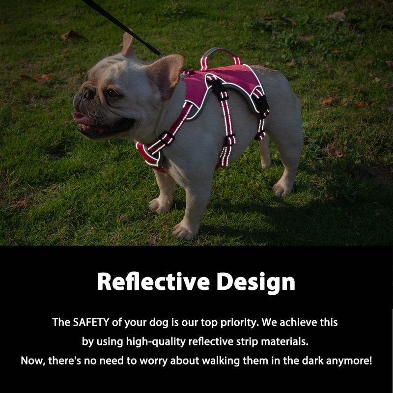 Huntboo Escape Proof Dog Harness, Escape Artist Harness, Reflective Dog