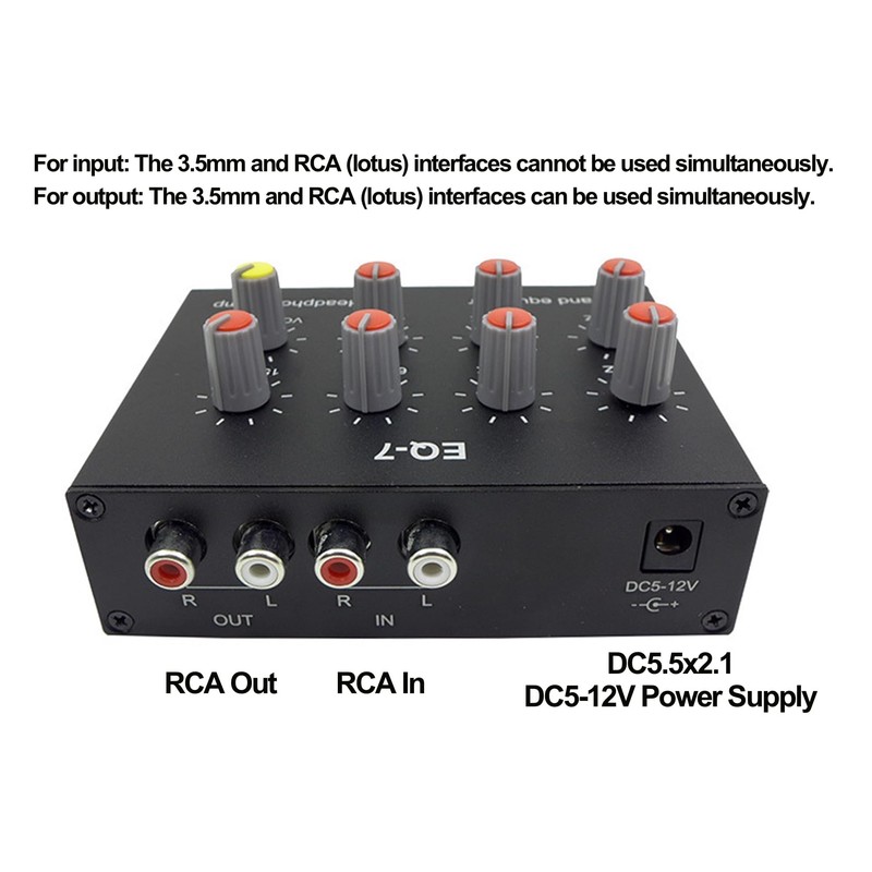 EQ 7 Band Sound Equalizer Home Audio, 2 Channel Stereo