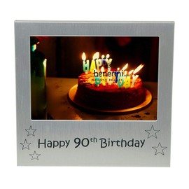 Happy 90th Birthday Photo Picture Frame - 5 x 3.5 Inches - Unique Gift Idea Keepsake