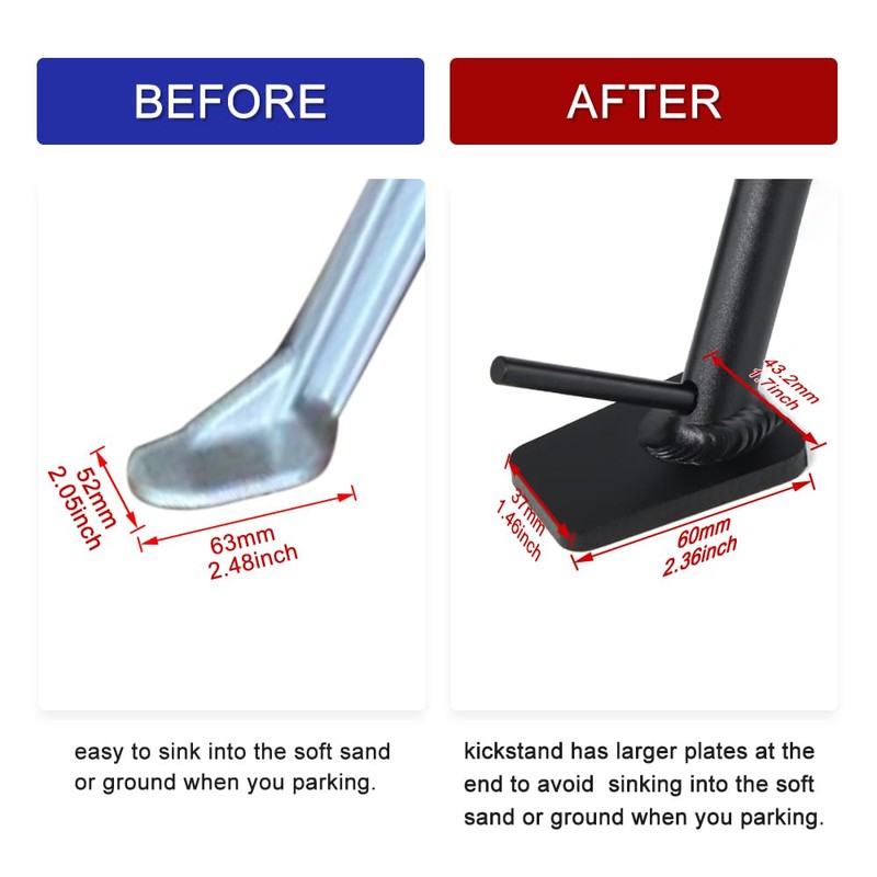 Xitomer Motorcycle Adjustable Kickstand Side Stand Fit for Tenere 700