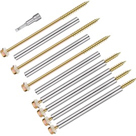 12 Pack 7'' Gutter Screws with Stainless Steel Sleeve,for 5-Inch Roof Gutter Repair, Screws White,Durable Nails (12)
