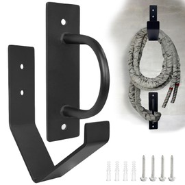 Mibcocny Battle Rope Anchor Kit Wall Mount, Set With Workout Wall Anchor And Rope Hook For 30-50 Feet, 1-2.5" Battle Ropes For Home Gym, Battle Rope Wall Mount Holder, Heavy Duty Gym Storage Rack