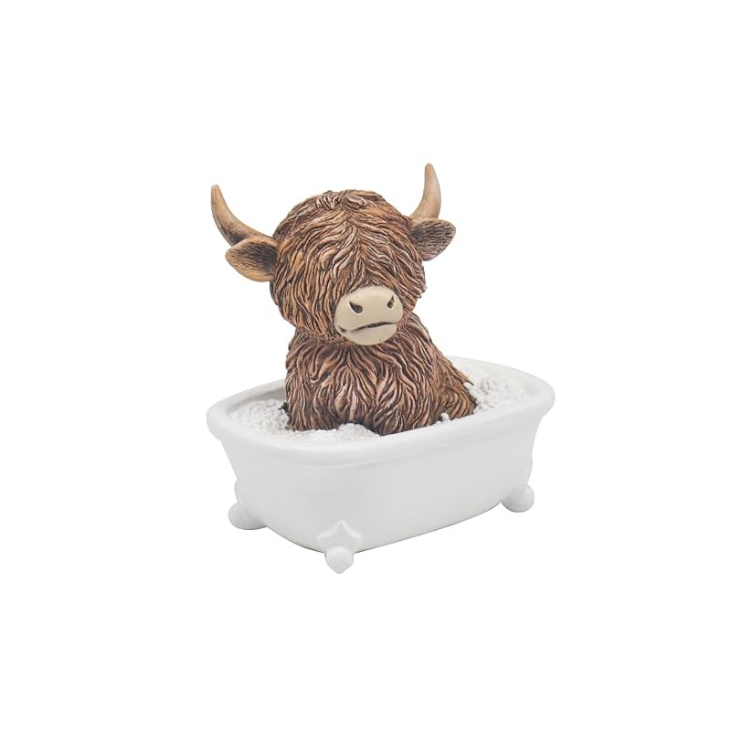 L & P Home & Gifts Highland Cow Soaking, One