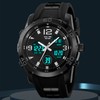 Men Digital Sports Watch Dual Dial Dual Time Display 50m