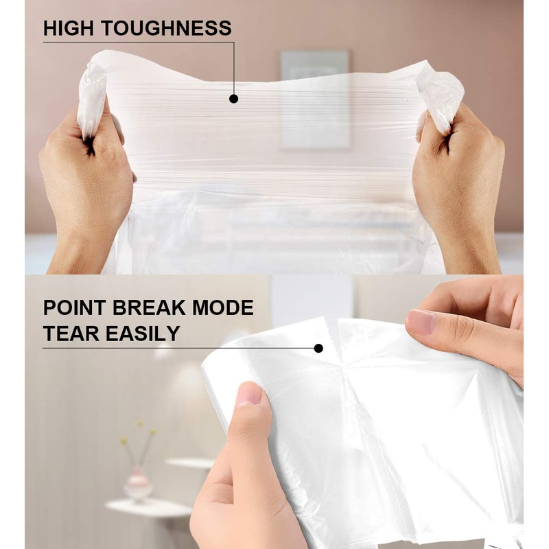FORID 13 Gallon Trash Bags - Clear Plastic Garbage Bags