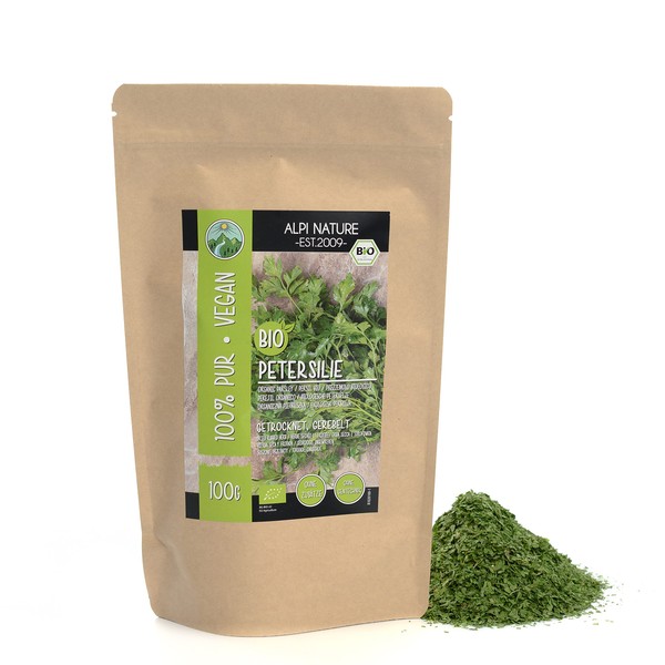 Dried Organic Parsley, Rubbed Organic Parsley, Parsley from Certified Organic