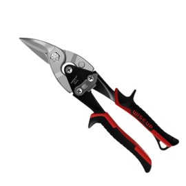 WISEUP Tin Snips for Cutting Metal Sheet Heavy Duty Straight Left Cut 10-inch Aviation Snips With Double Lever,Industrial CR-V Metal Cutter Sheet Metal Tools