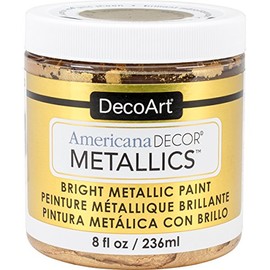 DecoArt DECADMTL-36.4 Ameri Deco MTLC 8oz 24K Gold Americana Decor Metallics 8oz 24K Gold, 1