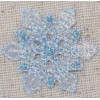 Wholesale Applique Snowflake Blue Iridescent Christmas Iron on Patch