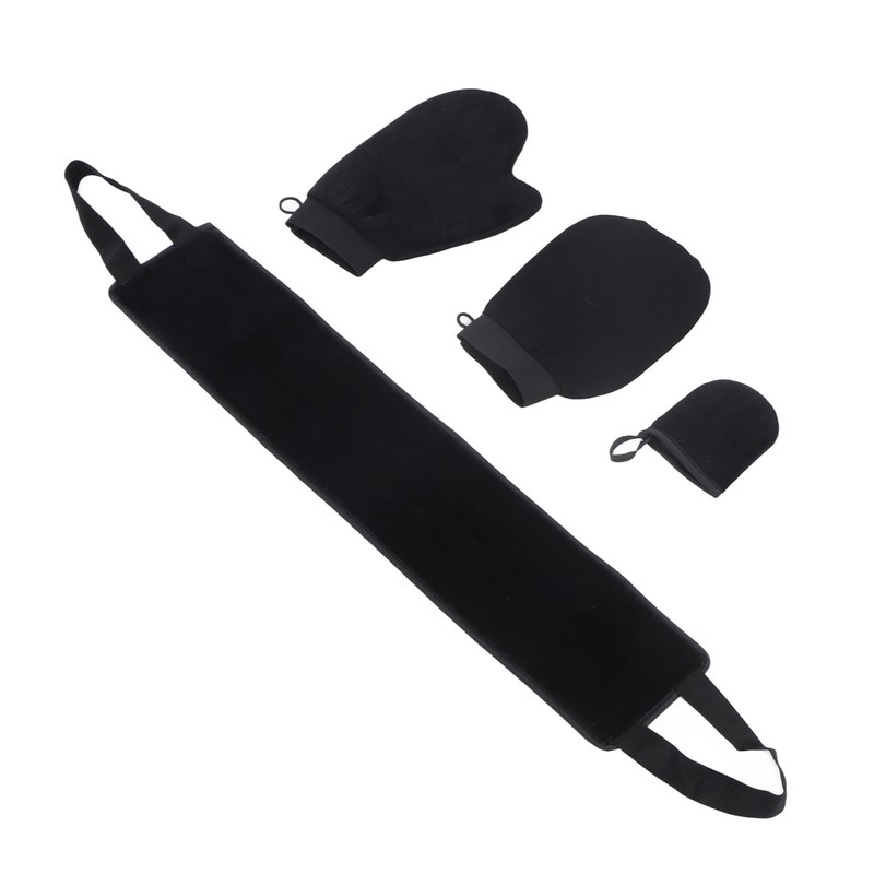 4 Pcs Self Tanner Mitt Velvet Soft Reversible Exfoliating SPA