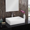 Swiss Madison SM-VS282 Voltaire Wide Rectangle Vessel Sink, Glossy White