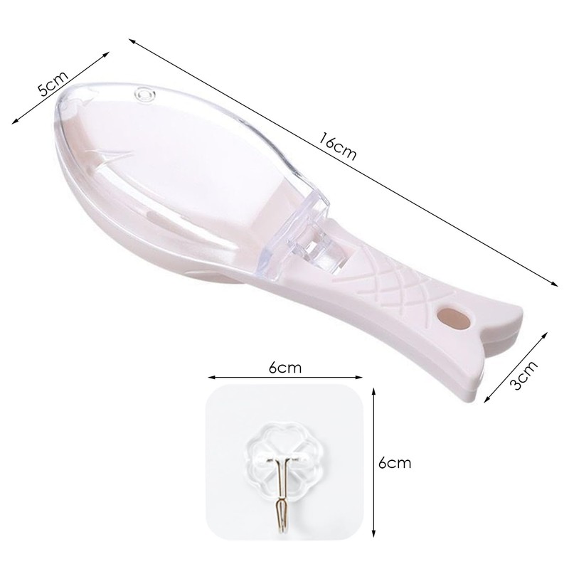 3 Pieces Fish Scale Scraper, 3 Hooks, Fish Scale Remover,