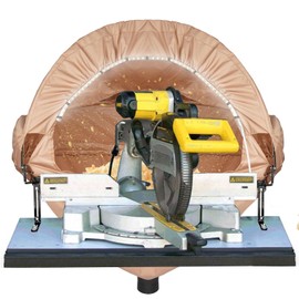 GARVIN Miter Saw Dust Collection Hood with Light, Dust Solution for Table Miter Saw, Chop Saw Hood Dust Collector Attachment, Accessory Holes, with Storage Bag, Fits Most Standard 10" Miter Saws