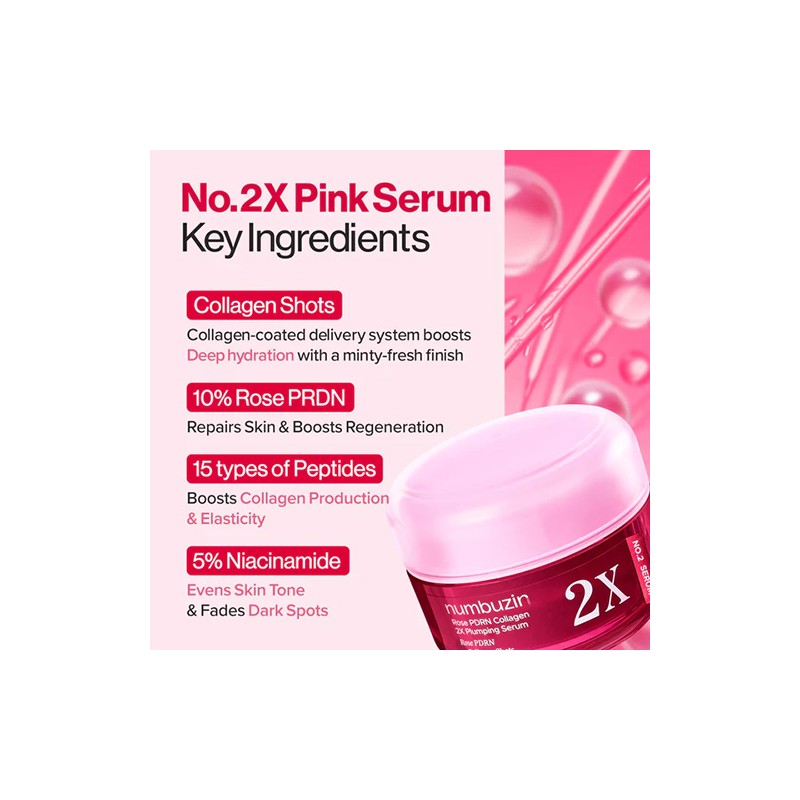 Numbuzin [Numbuzin]No.2 Rose PDRN Collagen 2X Plumping Serum 30ml