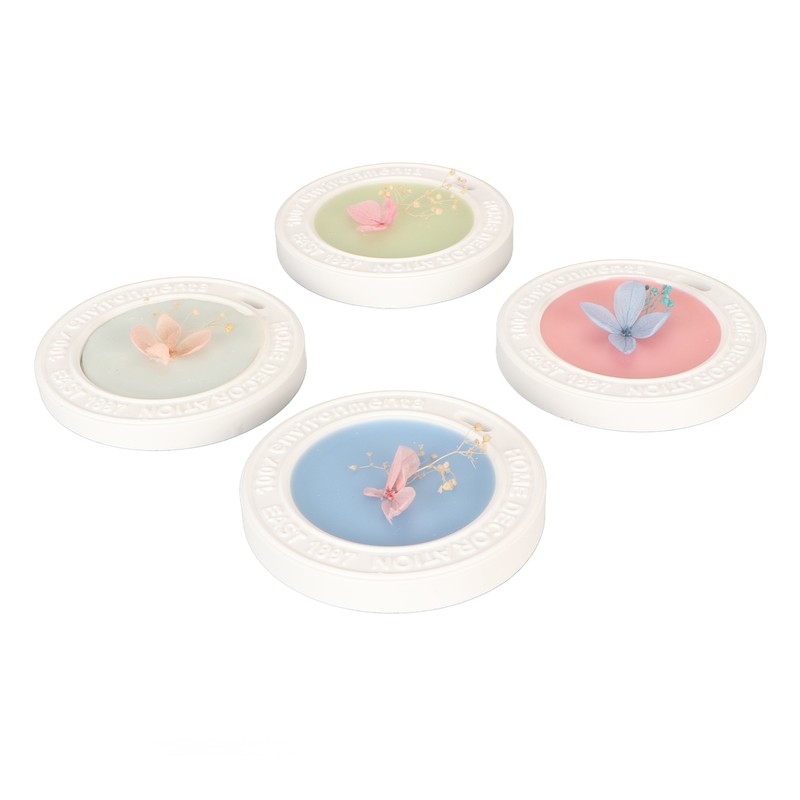 4 Pieces Aromatherapy Wax Tablets Long Lasting Dry Flower Scented