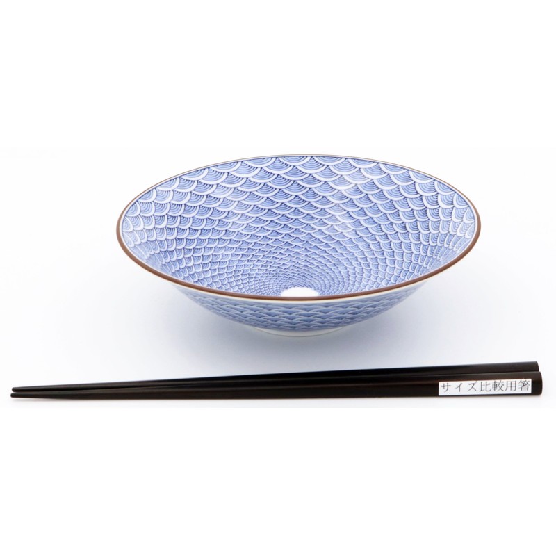 Kyoritsu Pottery Hasami Pottery Mido Kiln Tokuko Bowl, Seigai Wave