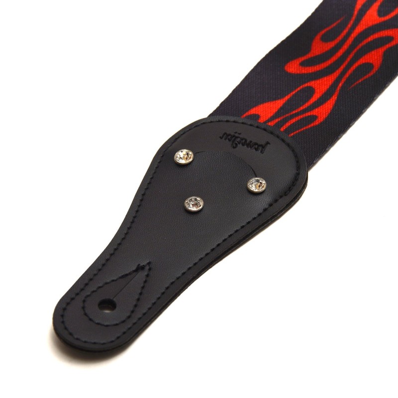 Elagon (RFD) Red Flamed Guitar Strap for Electric, Acoustic and