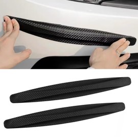 QKYS 2PCS Car Bumper Guard Strip, Scratch-Resistant Anti-Collision Patch, Rubber Car Bumper Protector Trim, Universal for Cars, SUV (Black)