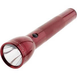 Maglite ML300L LED 3-Cell D Flashlight, Adjustable Focus, Long Battery Life, Water-Resistant, Tactical and Emergency Use – Red