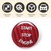 gunroil 1 PC Car Start Button Cover, Car Ignition One-Button