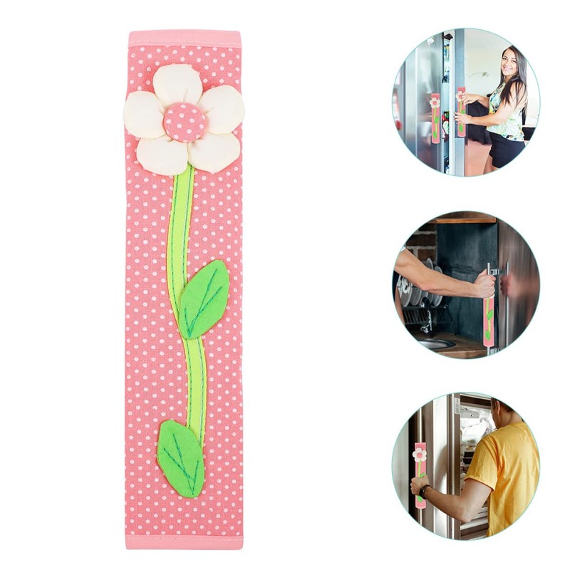 Mobestech Fridge Handle Cover Kitchen Glove for Refrigerator Door Flower