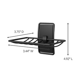 Command Soap Dish, Matte Black, 1 Holder + 2 Waterproof Strips - Soap Holder for Shower and Bathroom - Organise without Holes and Drilling