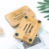 １PCS Bamboo Soap Dishes, Handmade Bamboo Wooden Soap Holder, Bathroom