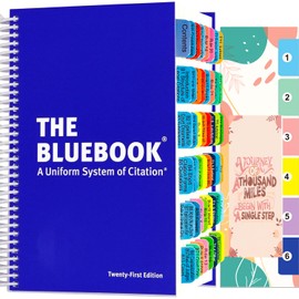Index Tabs for The Bluebook: A Uniform System of Citation 21st Edition. Color-Coded and Laminated The Bluebook Tabs,with Page Markers and Alignment Guide & Bookmark(Book not Included)