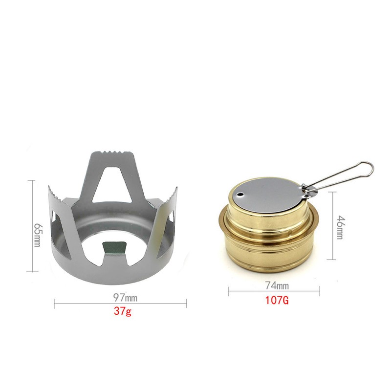 Mini Alcohol Stove Brass Aluminum Alloy Safe Windproof Portable Widely